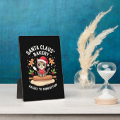 Santa Claus Bakery Kneaded To Purrfection Christma フォトプラーク (側面)