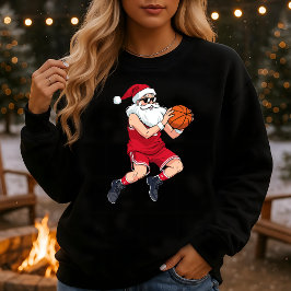 Santa Claus Baller Hoops Christmas スウェットシャツ