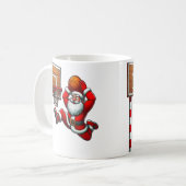 Santa Claus Basketball Player Christmas Xmas コーヒーマグカップ (正面左)