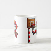 Santa Claus Basketball Player Christmas Xmas コーヒーマグカップ (中央)