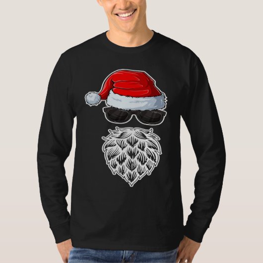 Santa Claus Beer Hops Christmas Costume Tシャツ (正面)