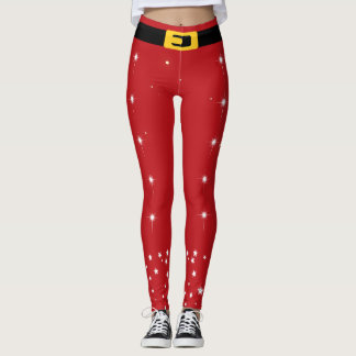 Santa Claus Belt Holiday Leggings レギンス