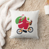 Santa Claus bike  クッション (ブランケット)