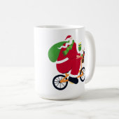 Santa Claus bike  コーヒーマグカップ (正面右)