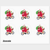 Santa Claus bike  ラウンドシール (シート)