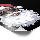 Santa Claus Black Xmas Santa Afro African American フォトプリント (角)