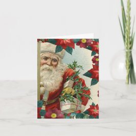 Santa Claus bringing gifts and presents カード