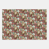 Santa Claus bringing gifts and presents ラッピングペーパーシート (正面2)