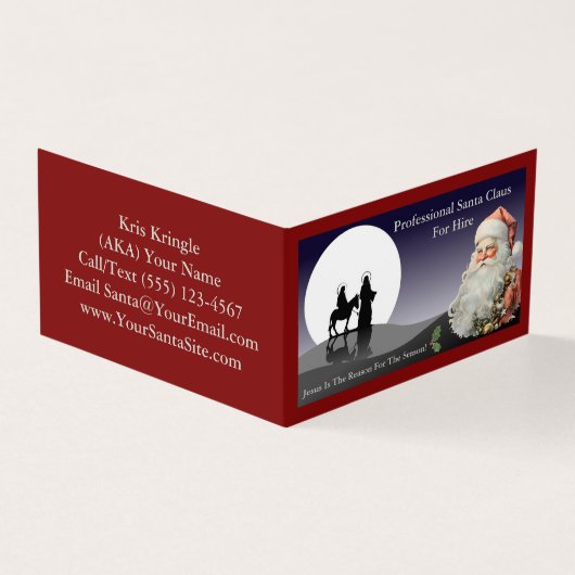 Santa Claus Business Card Folding (外部)