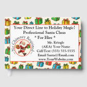  Santa Claus Business Card Holiday Magic ゲストブック (正面)