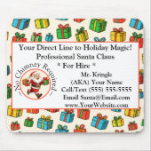  Santa Claus Business Card Holiday Magic マウスパッド (正面)