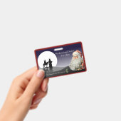 Santa Claus Business Card Jesus Is The Reason バッジ (手持ち)