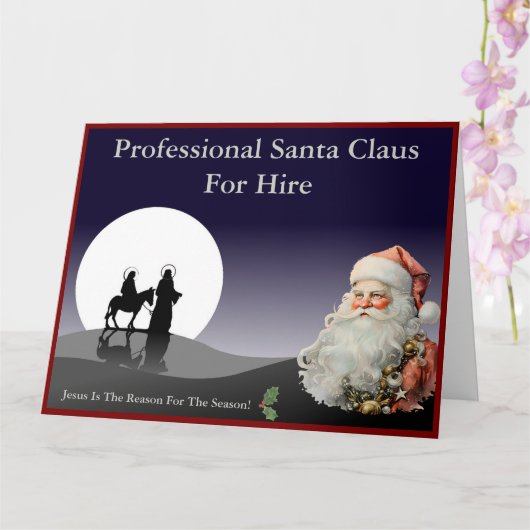 Santa Claus Business Card Jumbo Mailer カード (蘭)