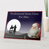 Santa Claus Business Card Jumbo Mailer カード (正面)