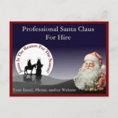 Santa Claus Business Card Postcard ポストカード (正面)