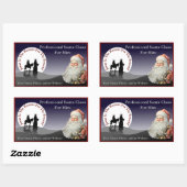 Santa Claus Business Card Stickers 長方形シール (シート)