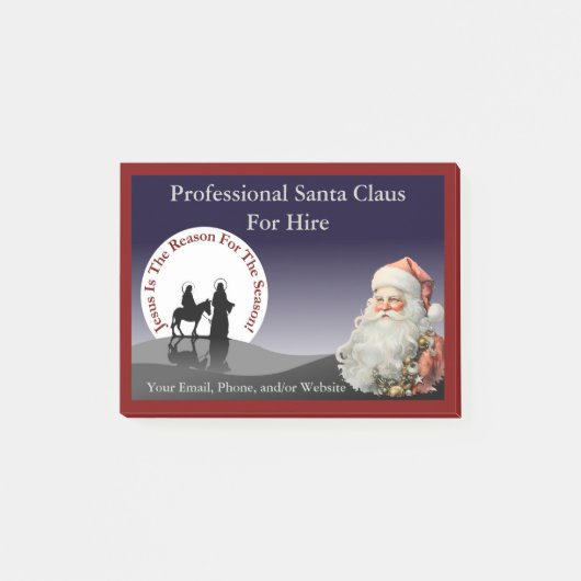 Santa Claus Business Sticky Notes ポストイット (正面)