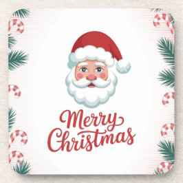 Santa Claus Candy Canes Plastic Coaster Set コースター