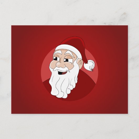 Santa Claus Cartoon シーズンポストカード (正面)