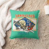 Santa Claus Chocolate Accent Pillow クッション (ブランケット)
