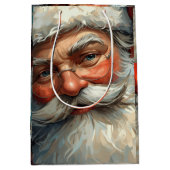 Santa Claus Christmas ミディアムペーパーバッグ (正面)