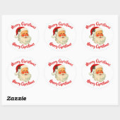 Santa Claus Christmas  ラウンドシール (シート)
