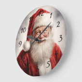 Santa Claus Christmas ラージ壁時計 (傾斜)