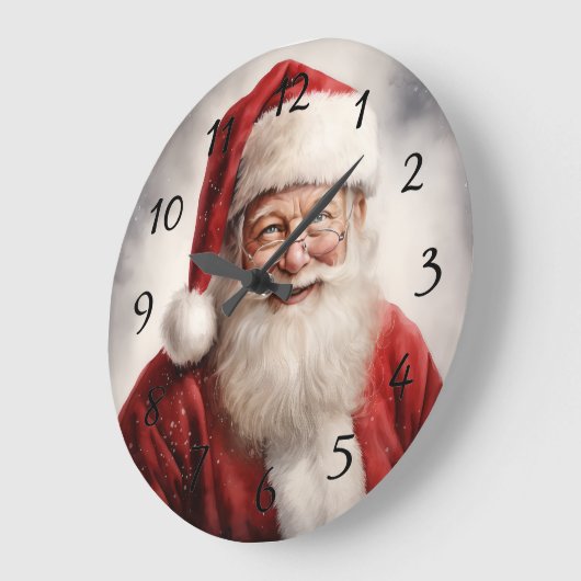 Santa Claus Christmas ラージ壁時計 (傾斜)