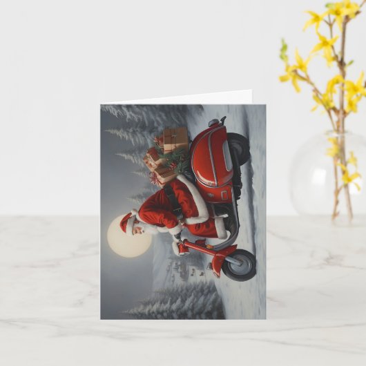 Santa Claus Christmas Card 2 カード (黄色い花)