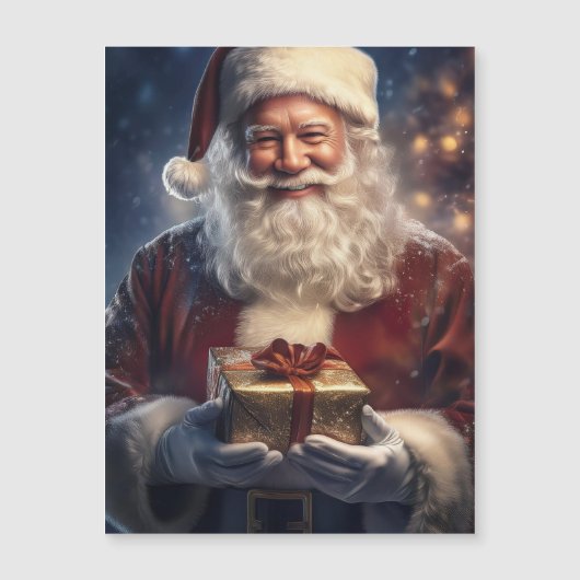 Santa Claus Christmas Card Magnet (正面)