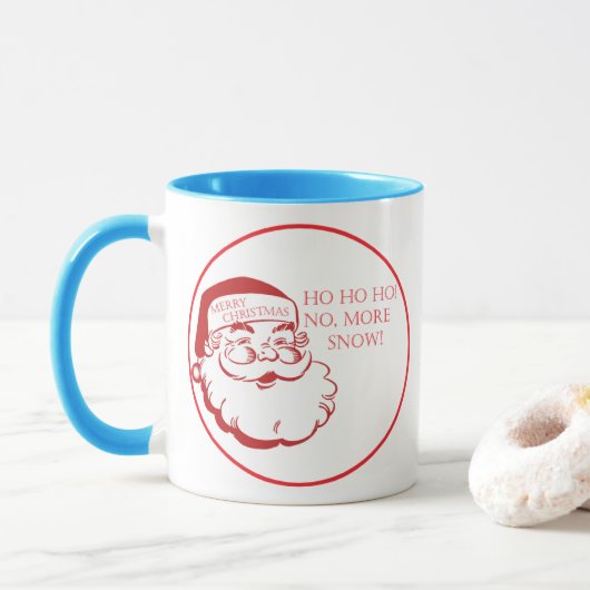 Santa Claus Christmas Coffee Mug Cute & Funny マグカップ (ドーナツ)