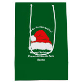 Santa Claus Christmas Gift ミディアムペーパーバッグ (裏面)