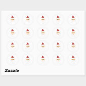 Santa Claus Christmas Holiday Sticker ラウンドシール (シート)