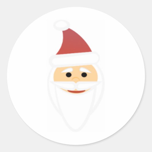 Santa Claus Christmas Holiday Sticker ラウンドシール (正面)