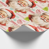 Santa Claus Christmas Large Scale ラッピングペーパー (角)