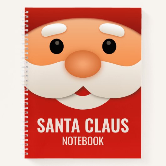 Santa Claus Christmas Notebook Cover ノートブック (正面)