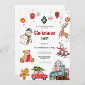 Santa Claus Christmas Party 招待状 (正面/裏面)