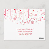 Santa Claus Christmas tree snow  Postcard ポストカード (裏面)