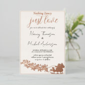 Santa Claus Christmas Wedding Foil Invitation 箔招待状 (立ち正面)