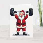 Santa Claus Christmas Weightlifting カード (正面)