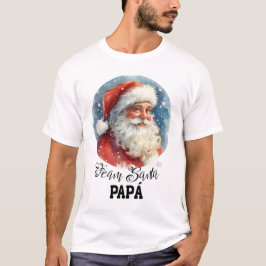 Santa Claus clásico con frase Team Santa Papá  Tシャツ