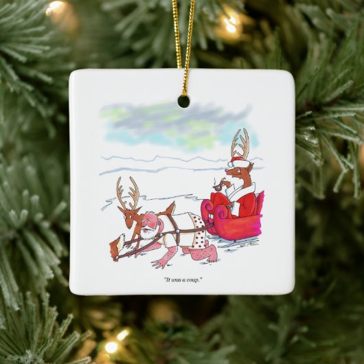 Santa Claus Coup square ceramic ornament セラミックオーナメント (ツリー)