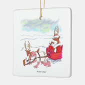 Santa Claus Coup square ceramic ornament セラミックオーナメント (左)