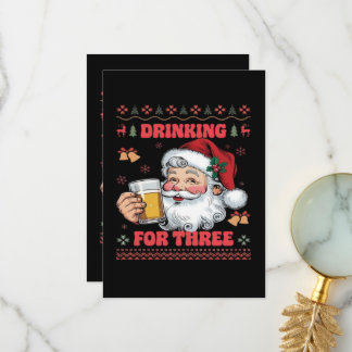 Santa Claus Couple Chirstmas  サンキューカード