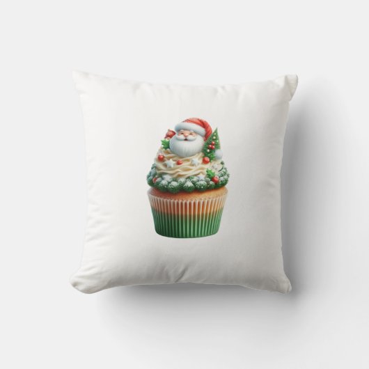 santa claus cupcakes cushion クッション (正面)