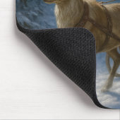 Santa Claus Driving a Sleigh マウスパッド (コーナー)