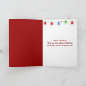 Santa Claus Driving a Speedboat カード (内部)