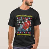 Santa Claus Driving Hot Rod Ugly Car Tシャツ (正面)