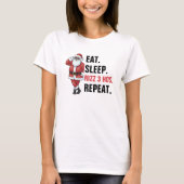Santa Claus Eat Sleep Rizzmas Repeat Christmas Tシャツ (正面)
