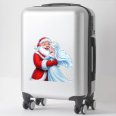Santa Claus Embracing a Snow Queen シール (スーツケース)